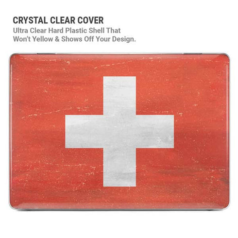 Switzerland Flag Distressed MacBook Air 15in (2023-2025) Case plus Skin